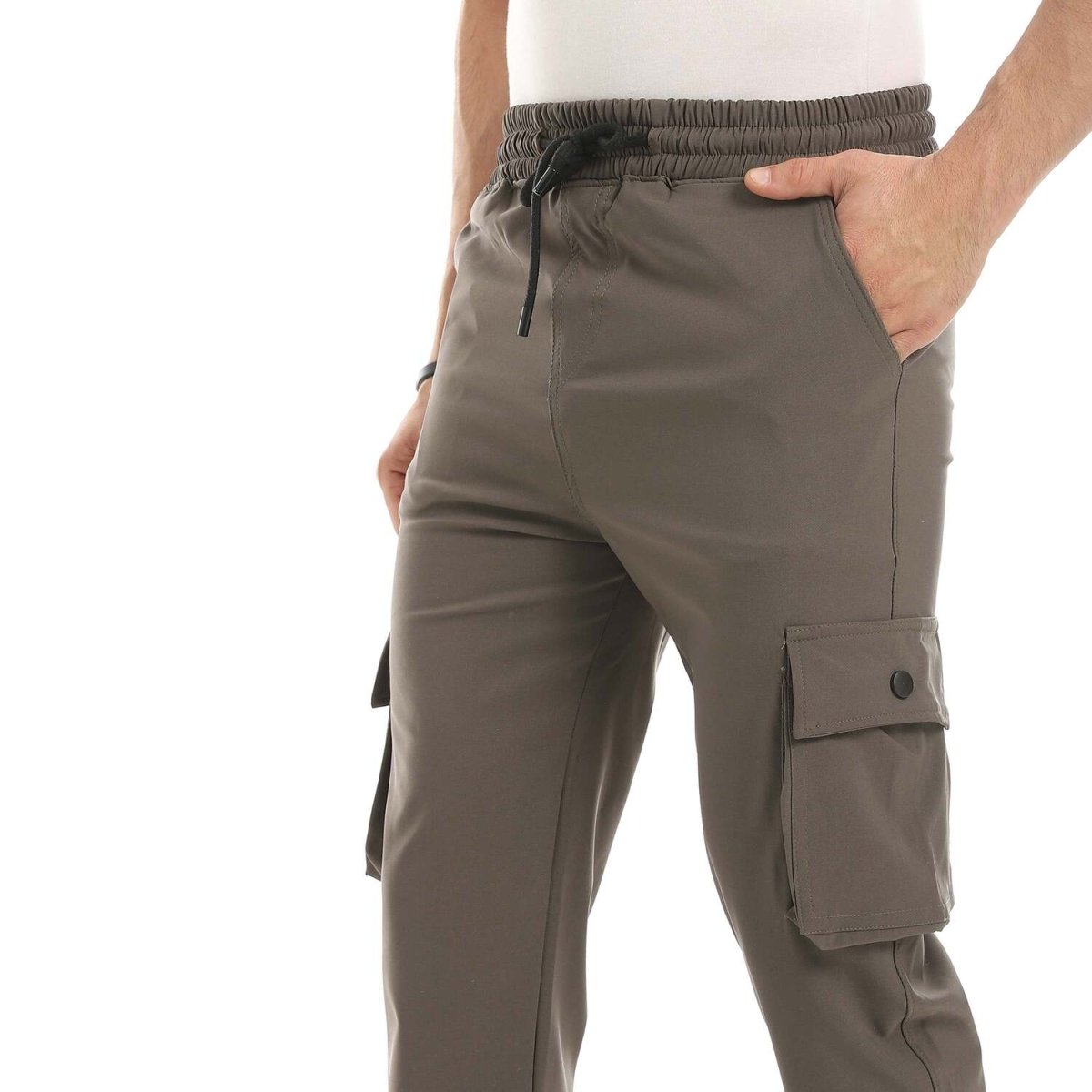 Pants Sport Men's Pockets Side Fabric Cotton