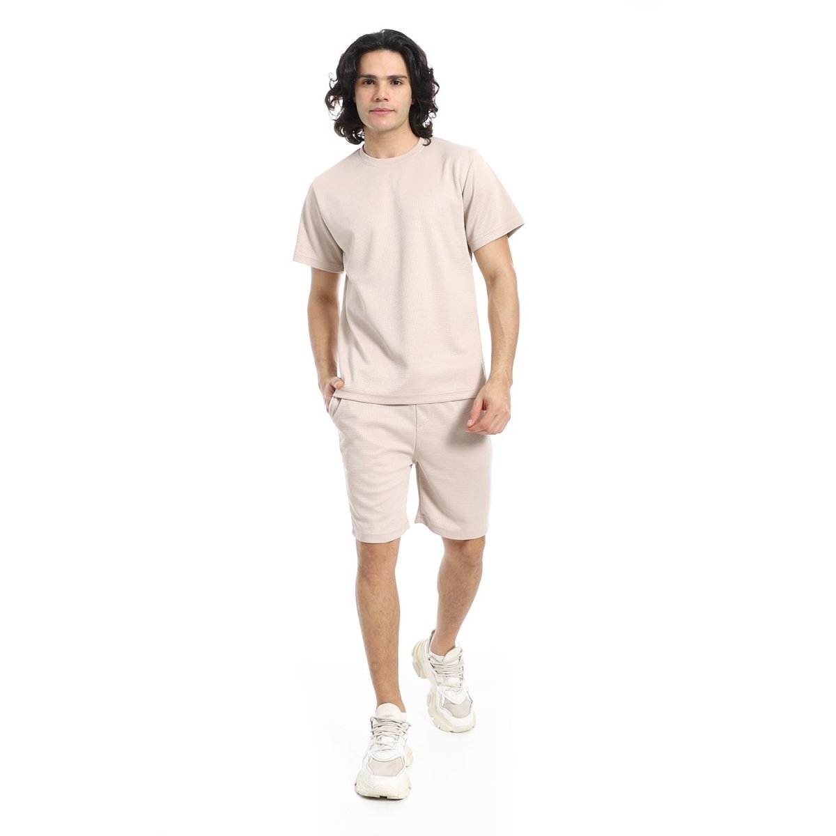 Set T-Shirt Shorts With Sleeves Short Patterned