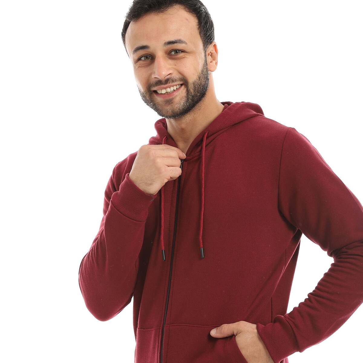 Sweatshirt Shirt Men's Zip Cover Head Fabric Cotton Comfortable
