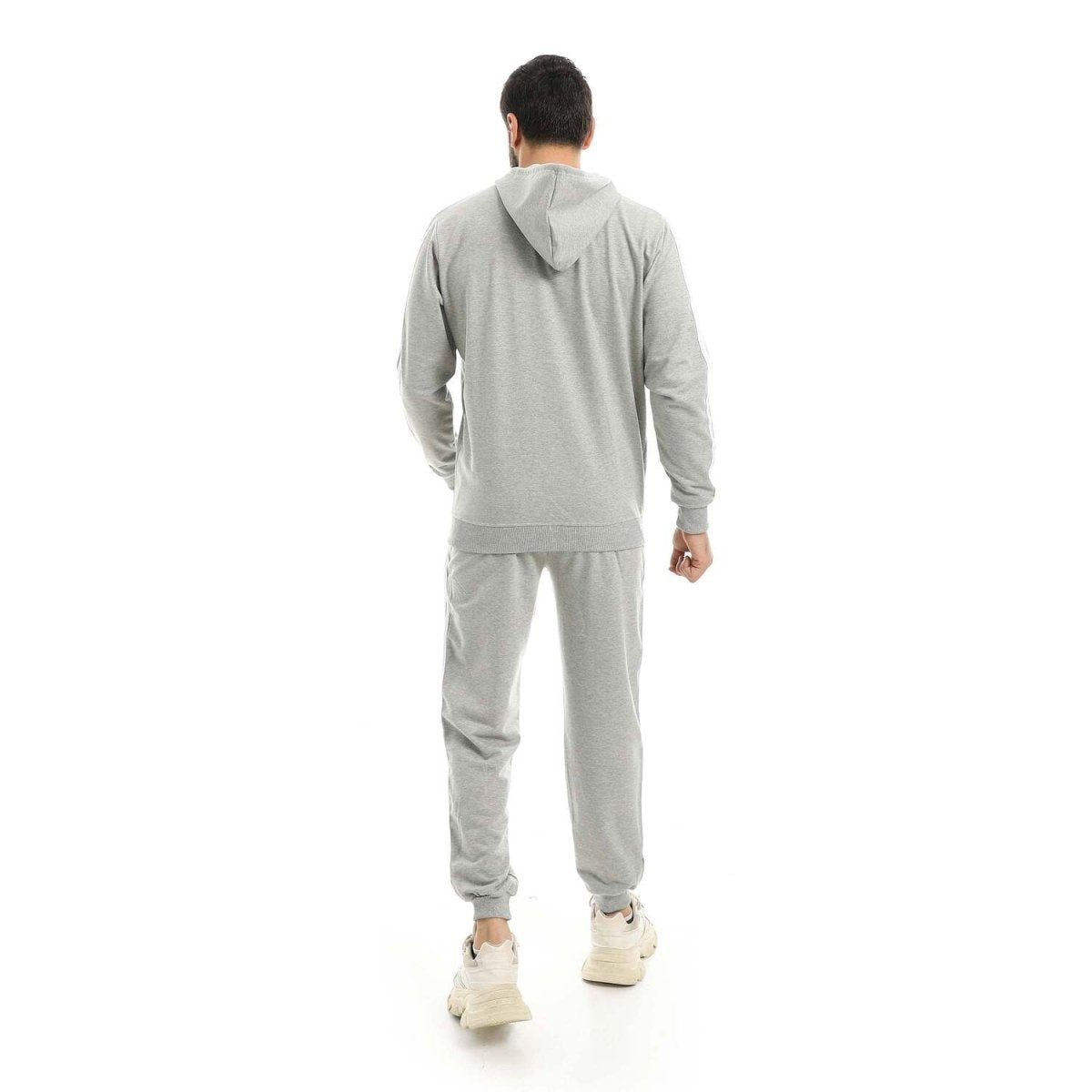 Hoodie Men's Zip With Pants Fabric Cotton Comfortable