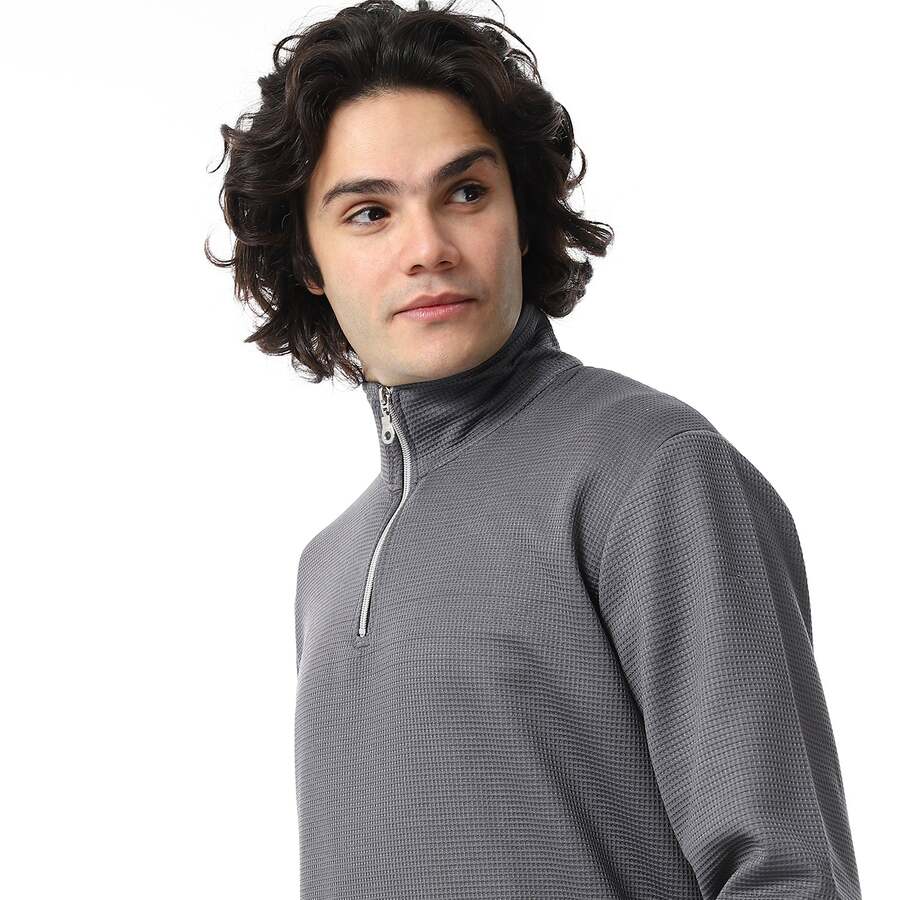 Sweatshirt Shirt Woven Zip