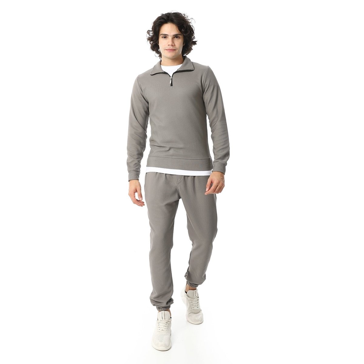 Set Sport Casual Neckline Zip