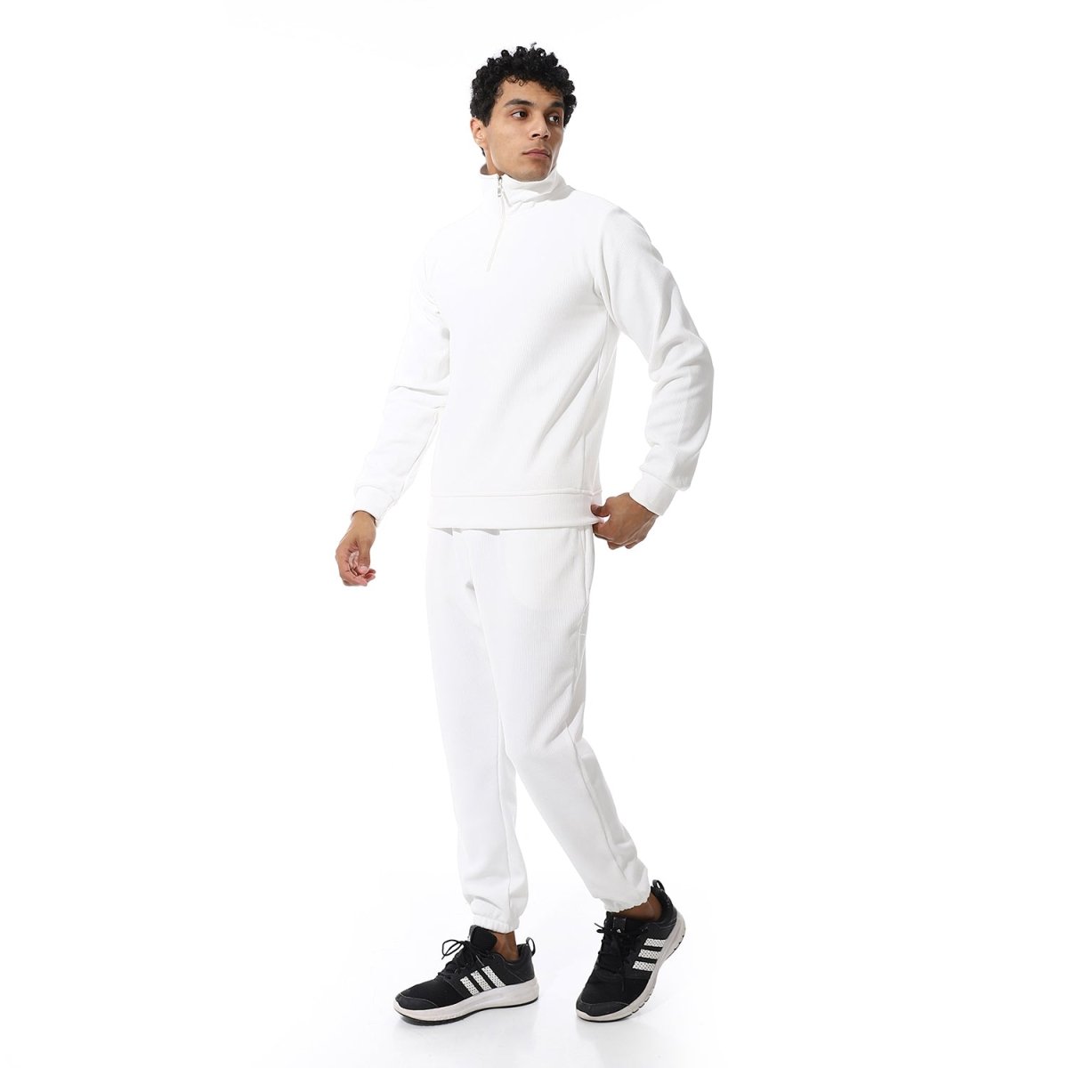Set Sport Casual Neckline Zip