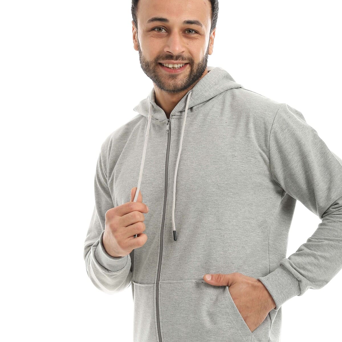 Sweatshirt Shirt Men's Zip Cover Head Fabric Cotton Comfortable