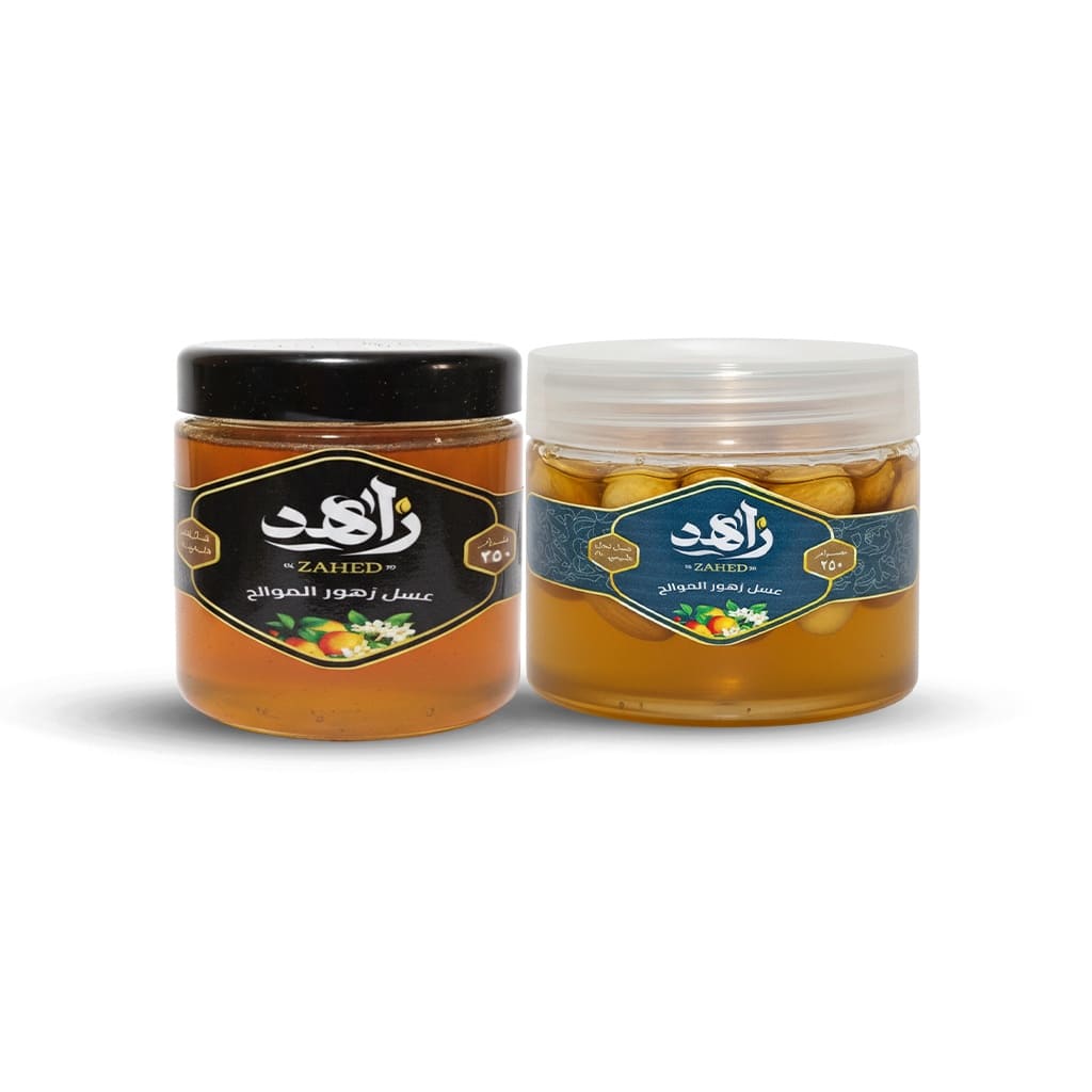 عرض عسل زهور الموالح + عسل بالمكسرات 250 جرام