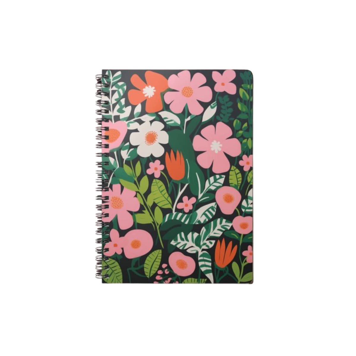 Note Book Flowers Covered Reinforced And Prints Elegant