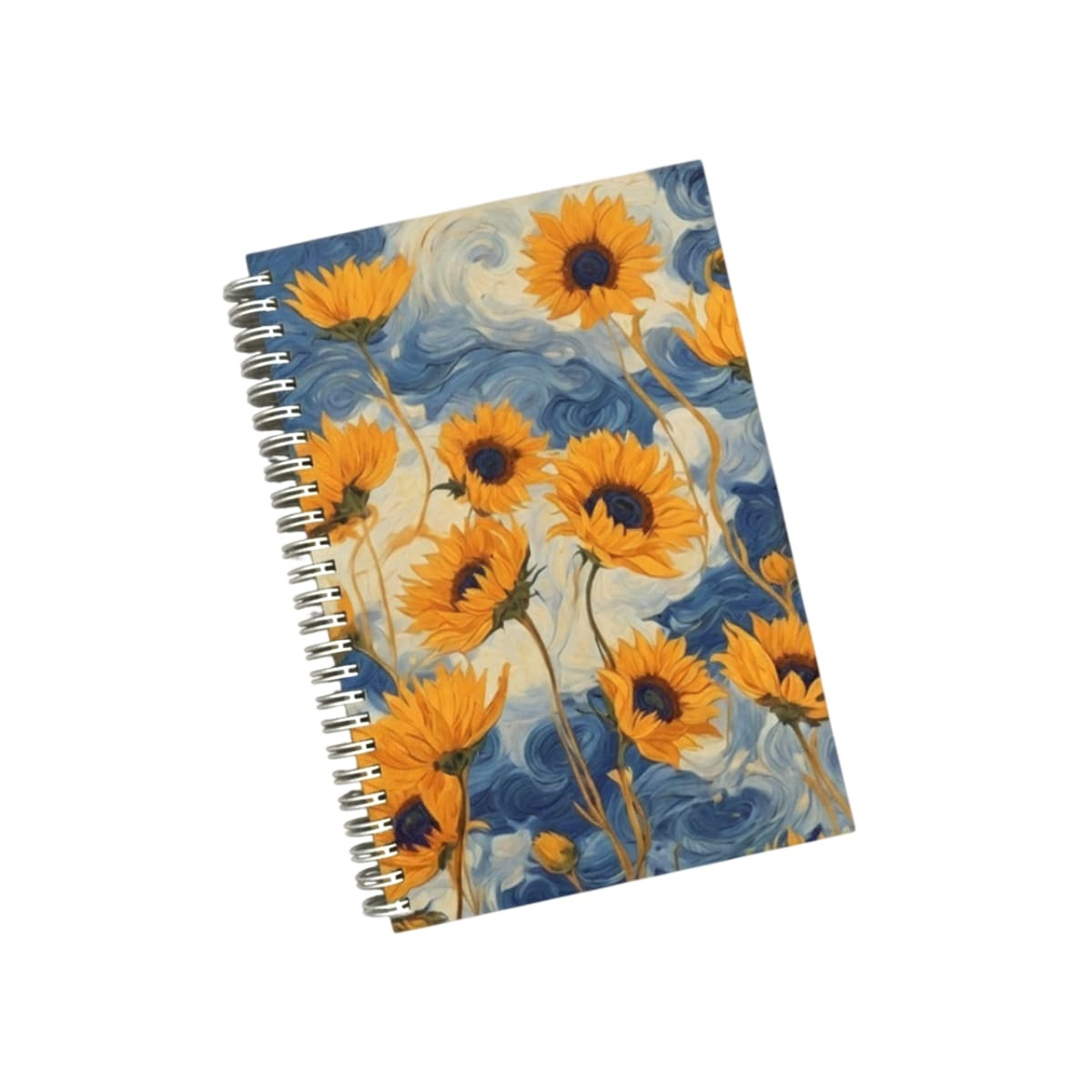 Note Book Sun Flowers Covered Reinforced And Prints Elegant