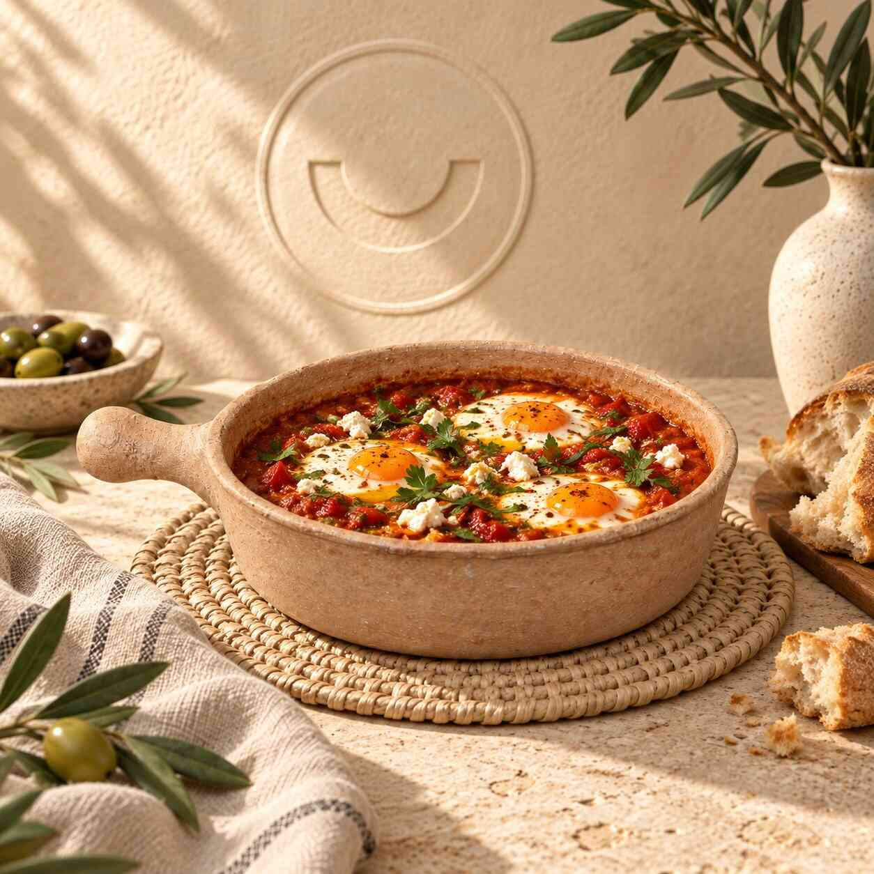 طاسة فخار بيد