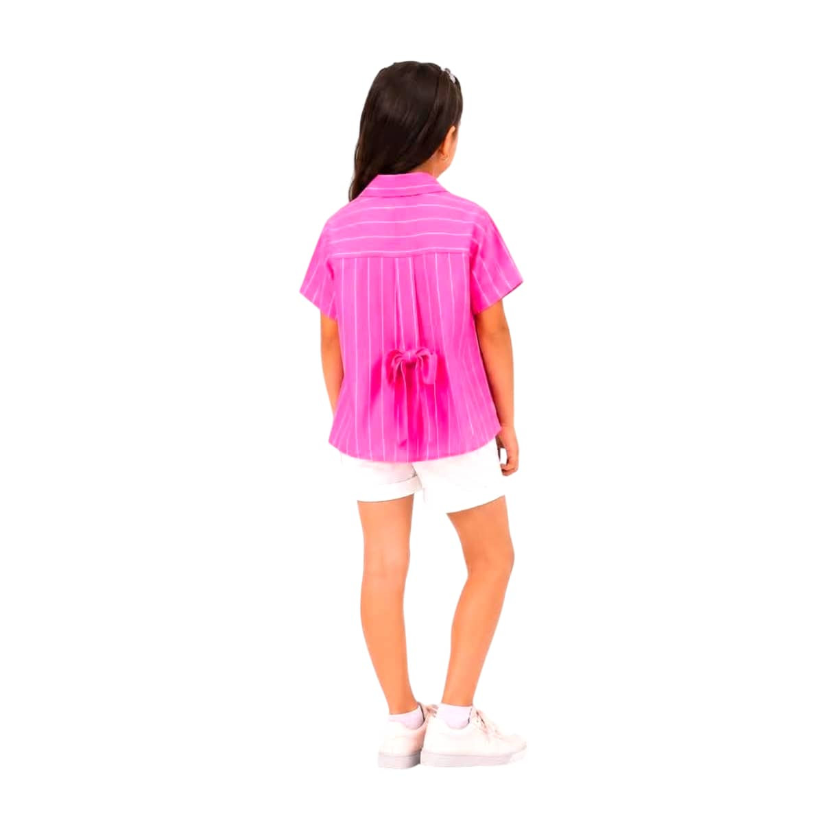 Children's 3-piece set: linen shirt, top, and shorts in various colors