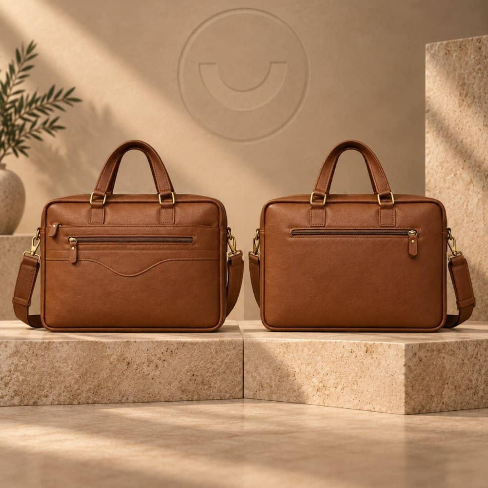 شنطة لابتوب بيزنس رجالي جلد طبيعي 40×28×9 سم من بام
