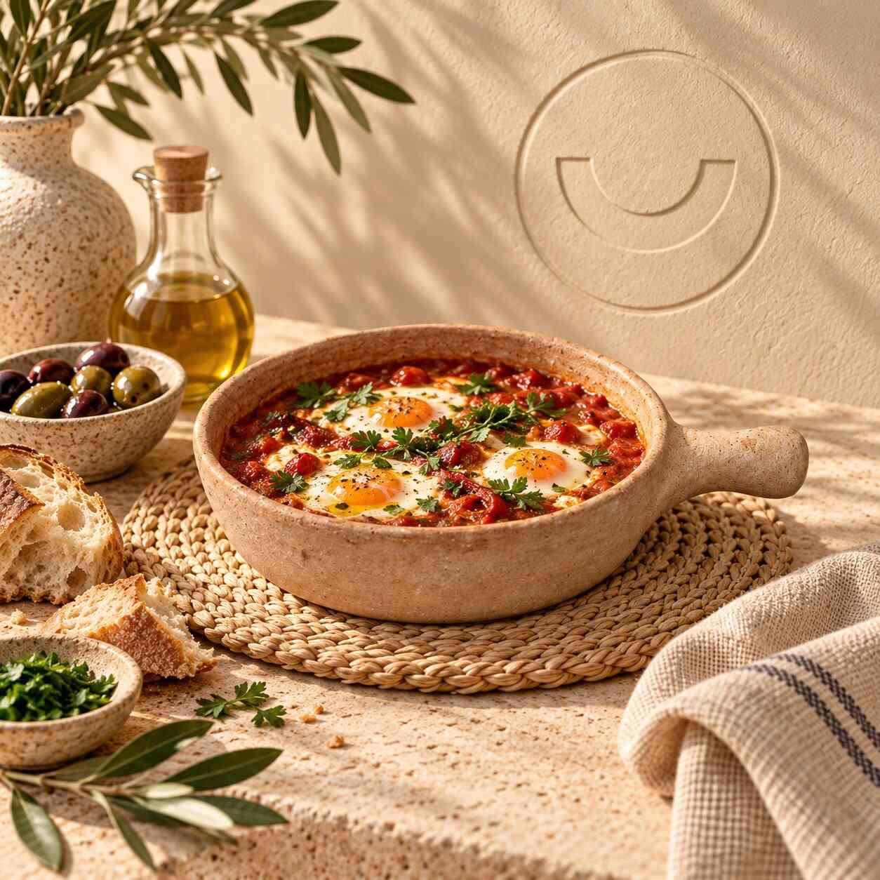 طاسة فخار بيد