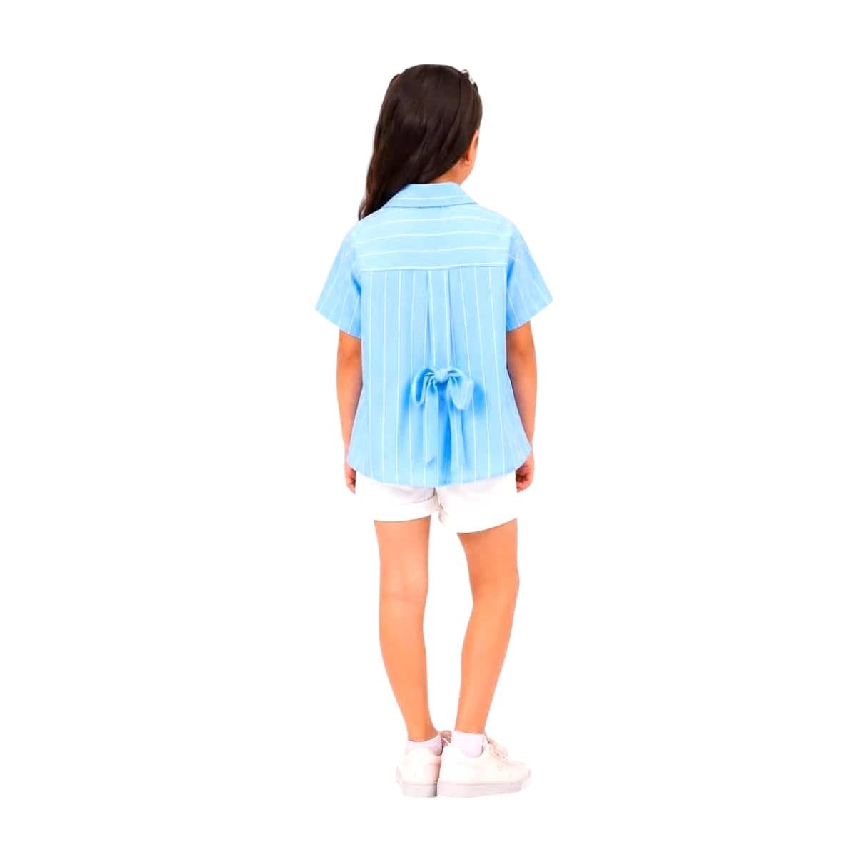 Children's 3-piece set: linen shirt, top, and shorts in various colors