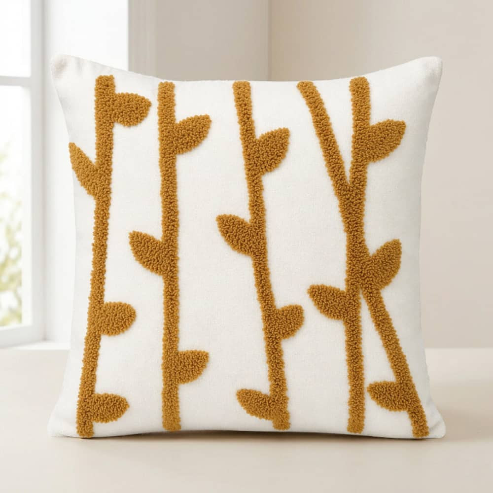 Cushion Linen Donna Design Autumn Yellow Hand Made