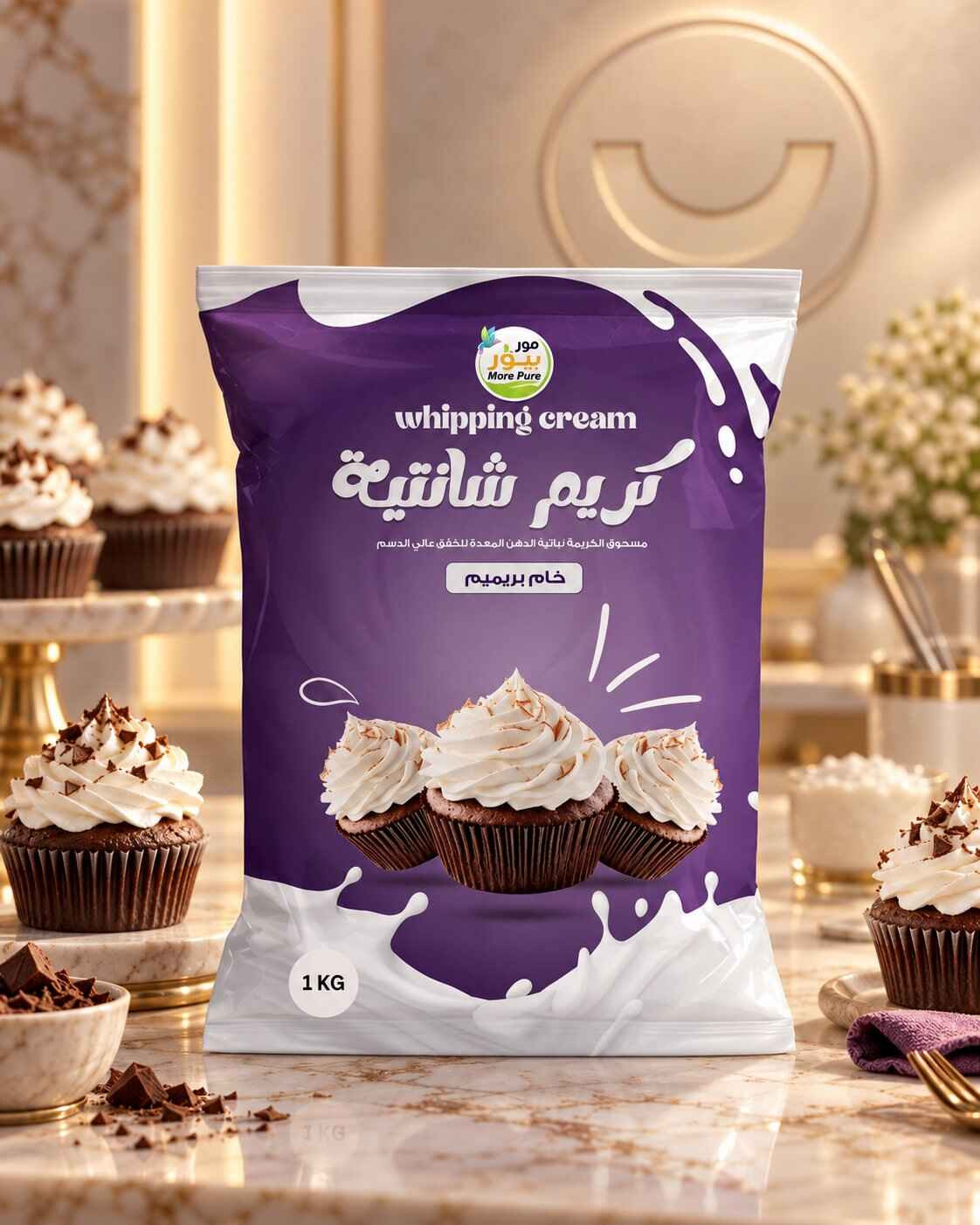 كريم شانتيه خام بريميم كيس 1 كجم