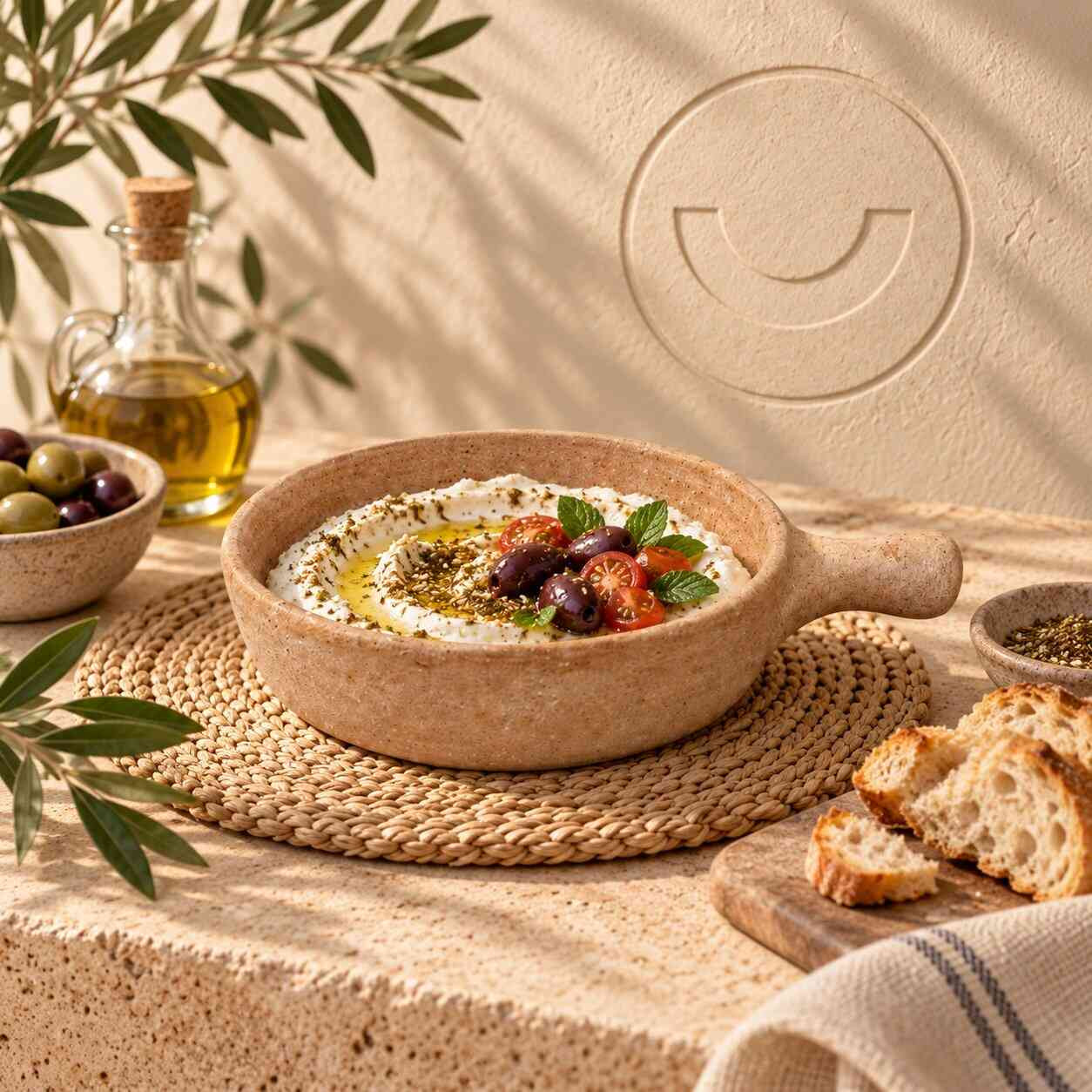 طاسة فخار بيد