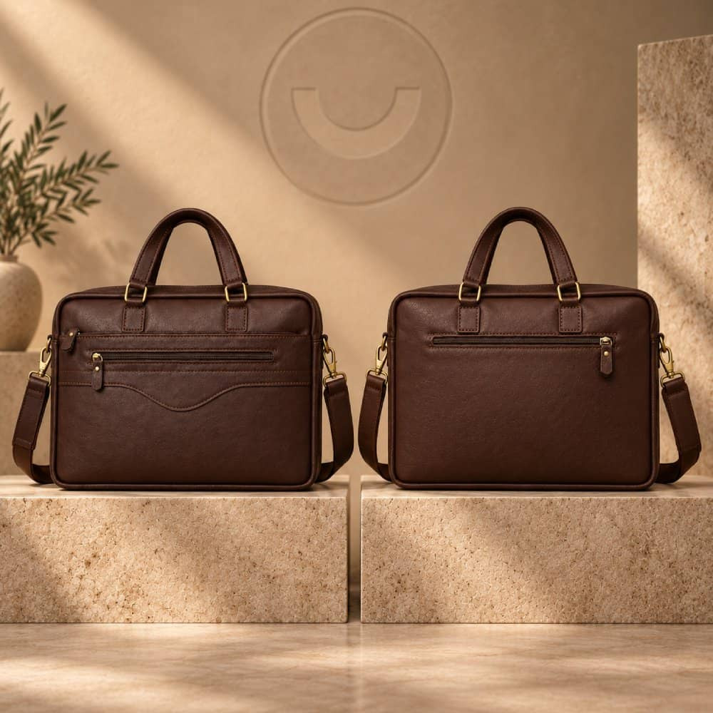 شنطة لابتوب بيزنس رجالي جلد طبيعي 40×28×9 سم من بام