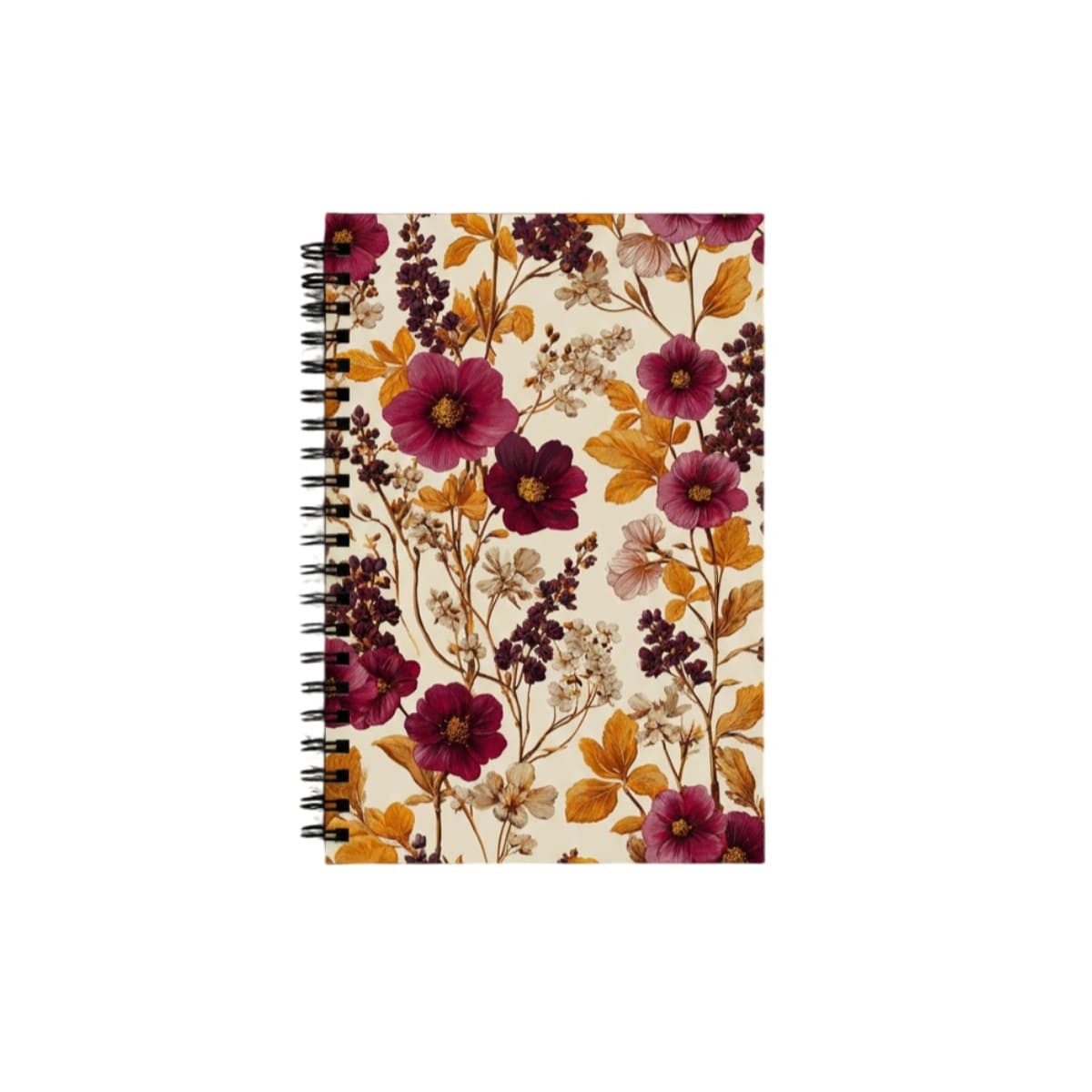 Note Book Flowers Collection Covered Reinforced And Prints Elegant