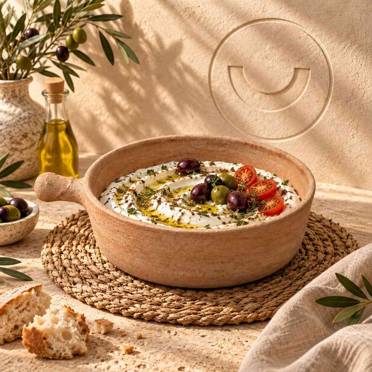 طاسة فخار بيد