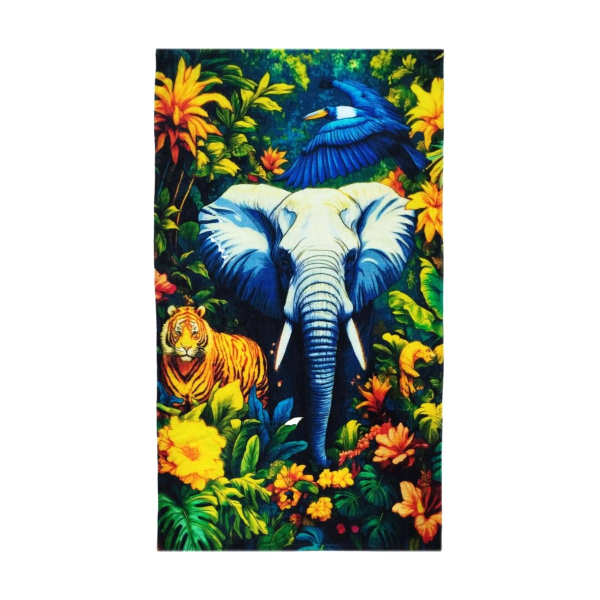 Towel Cotton Printed Digital Elephant