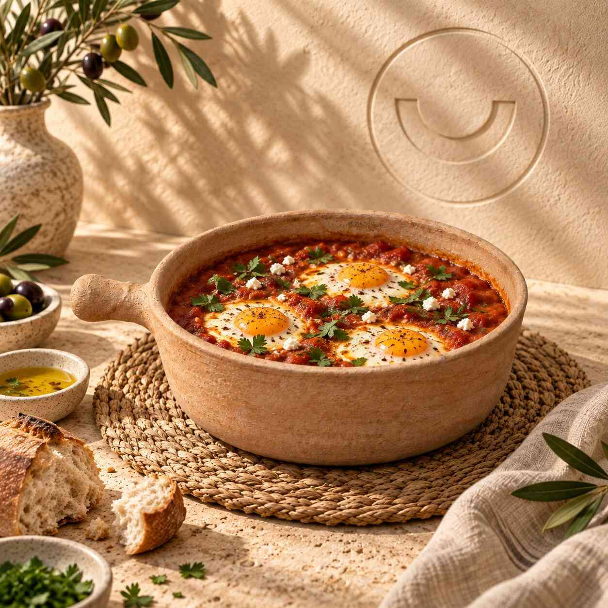 طاسة فخار بيد