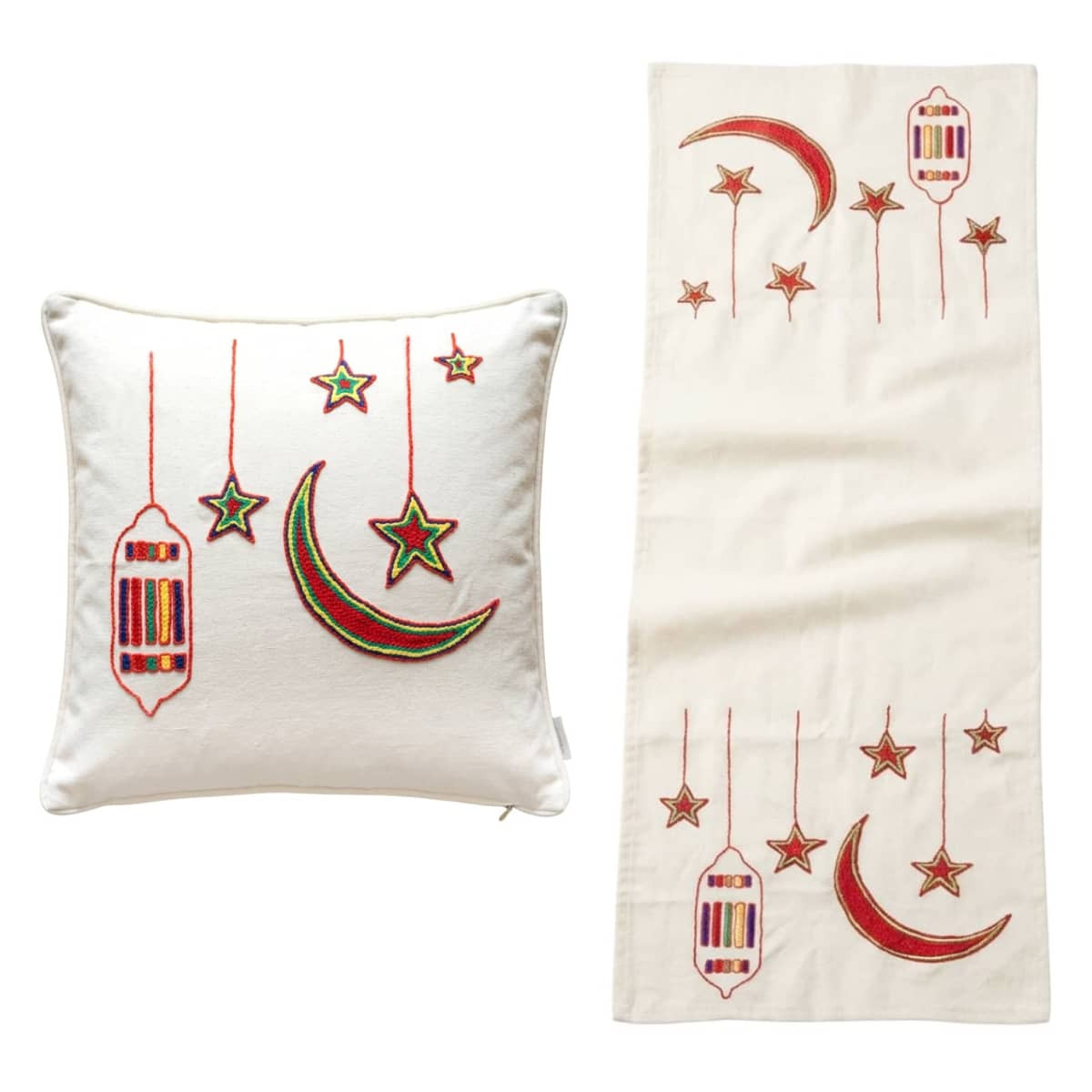 Set Bedspread Cushion Crescent Ramadan Linen